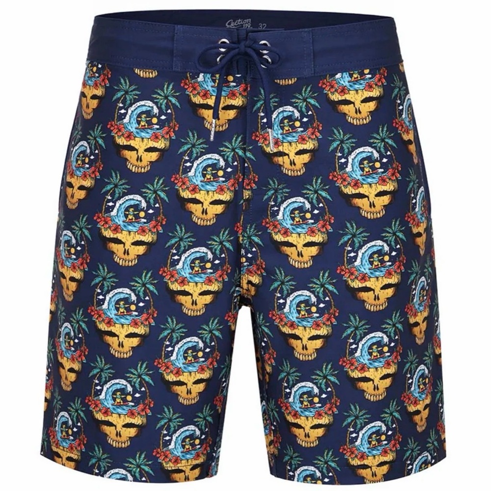 Section 119 Grateful Dead Board Shorts #2 Men’s Size 38 In Navy